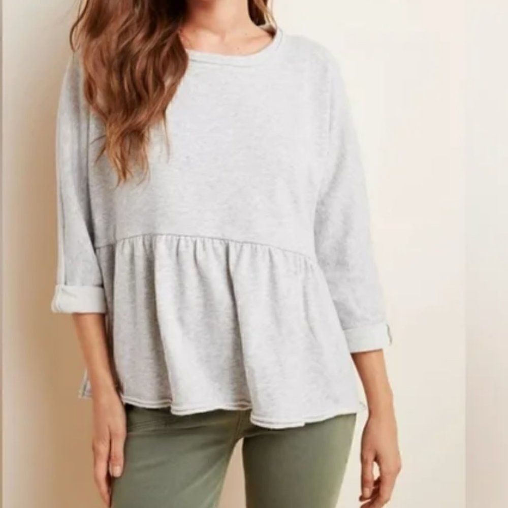 Anthropologie Saturday Sunday Peplum Top in Size Small